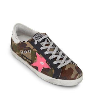 NIB Golden Goose Super-Star Camo Pink Star Sneaker, 37